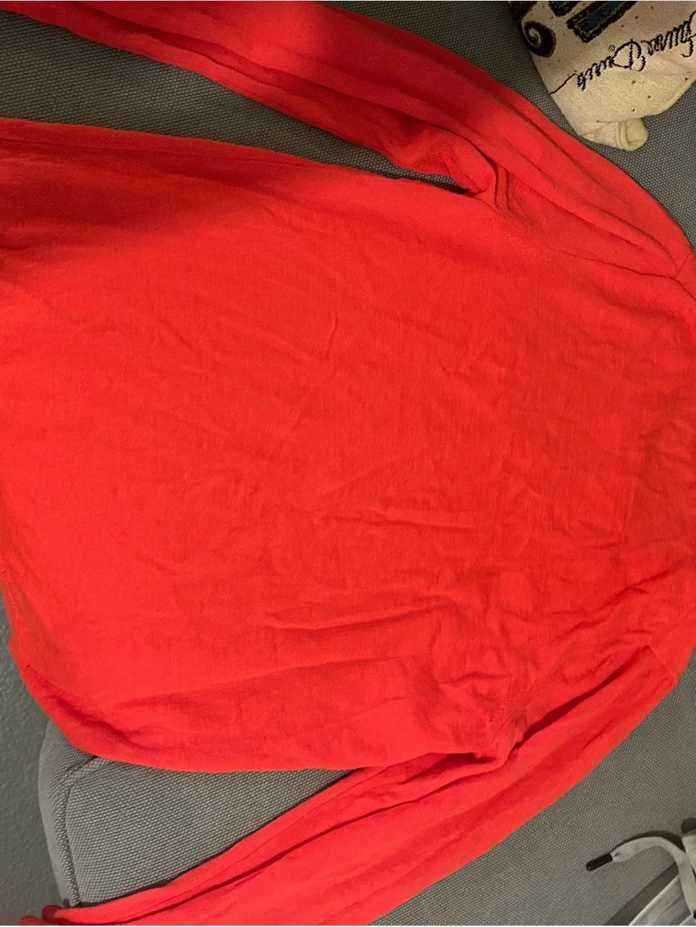 J. Crew Bright Red Scoop Neck Sweater 100% Merino Wool worn once